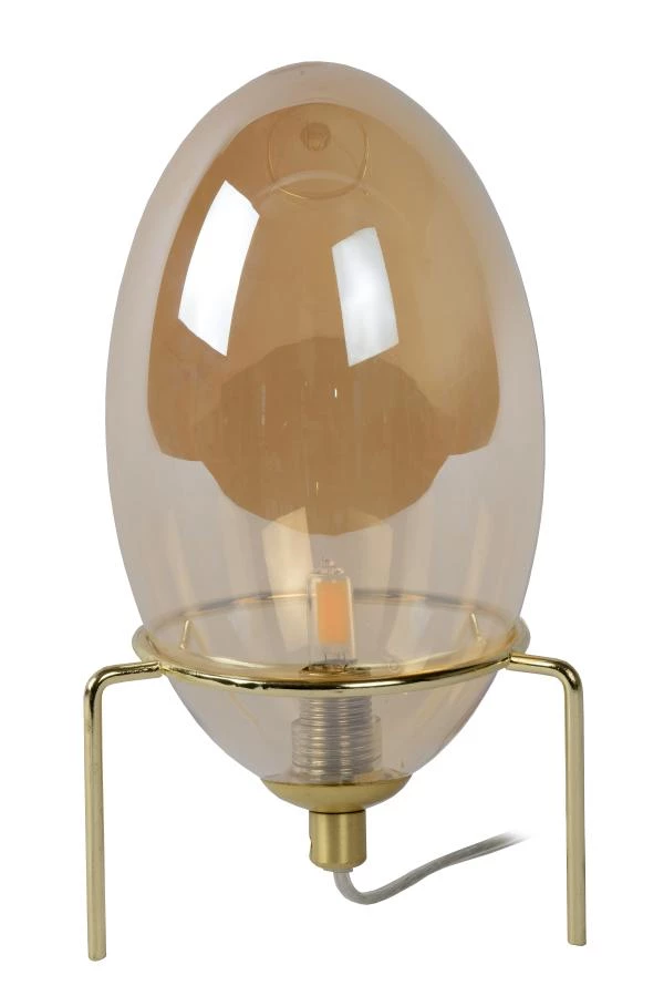 Lucide EXTRAVAGANZA BELLISTER - Lampe de table - Ø 13 cm - 1xG9 - Ambre - UIT